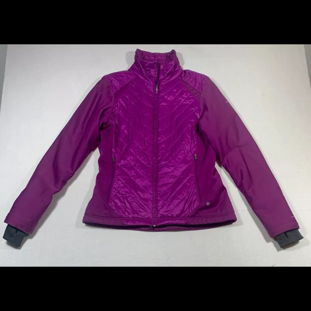 Women's Columbia Omni-Heat Quilted‎ Jacket Coat Size MEDIUM Purple